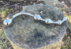 Curvy Stainless Steel Anal Bead Wand